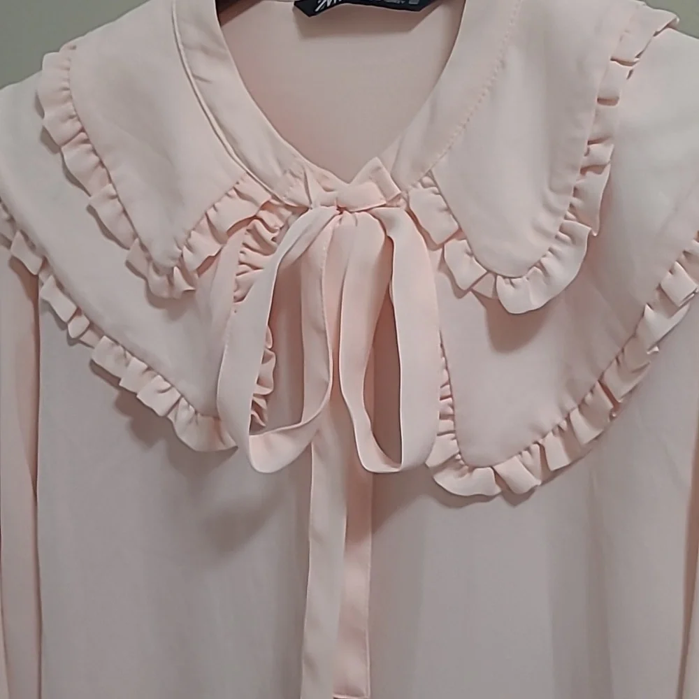 ZARA - Ruffled Shirt - Picture 7 of 9
